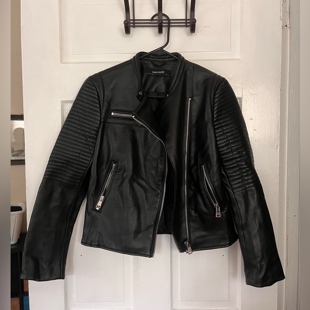 Zara faux leather jacket, size M